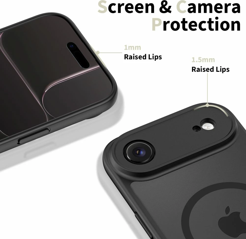 Mbështjellës MagSafe Tech-Protect BasicMag për iPhone 17 Air, i zi mat, 1 copë