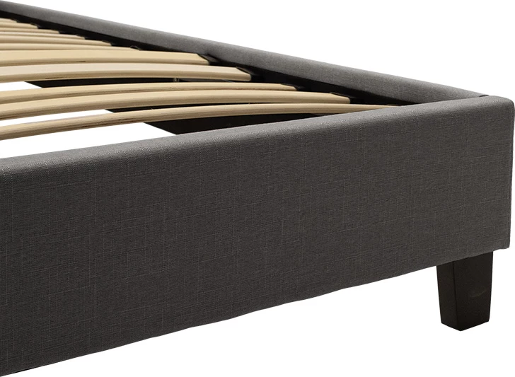 Krevat Mago në material ngjyrë gri e errët 100x200cm