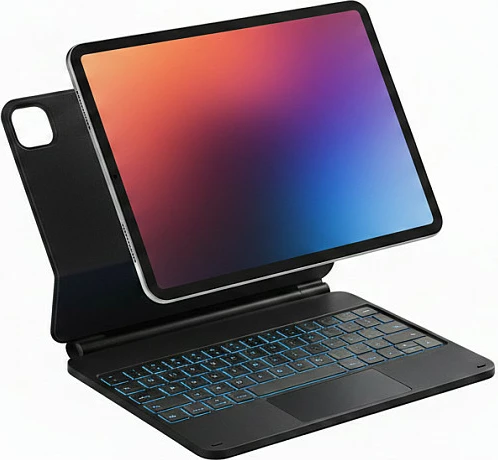 Tastierë me mbështjellës inateck për iPad 11"/10,9", QWERTZ, RGB, graphite