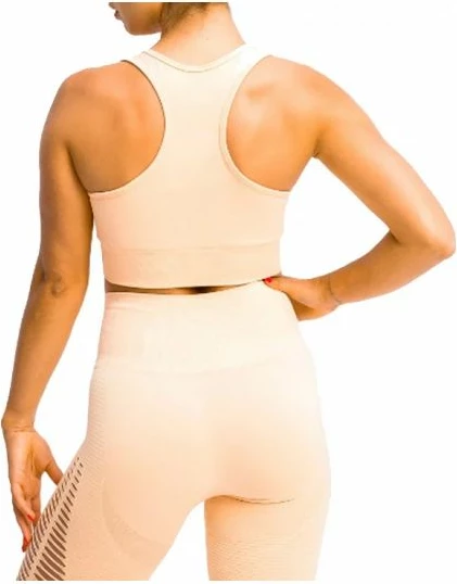 Sportive për femra GymHero, California Cute Bra, ngjyrë krem [Madhësia: S]