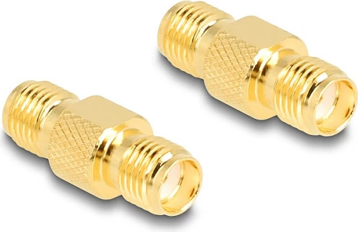 Adapter SMA DeLOCK HBI59-1, Female në Female, 50Ω, i artë