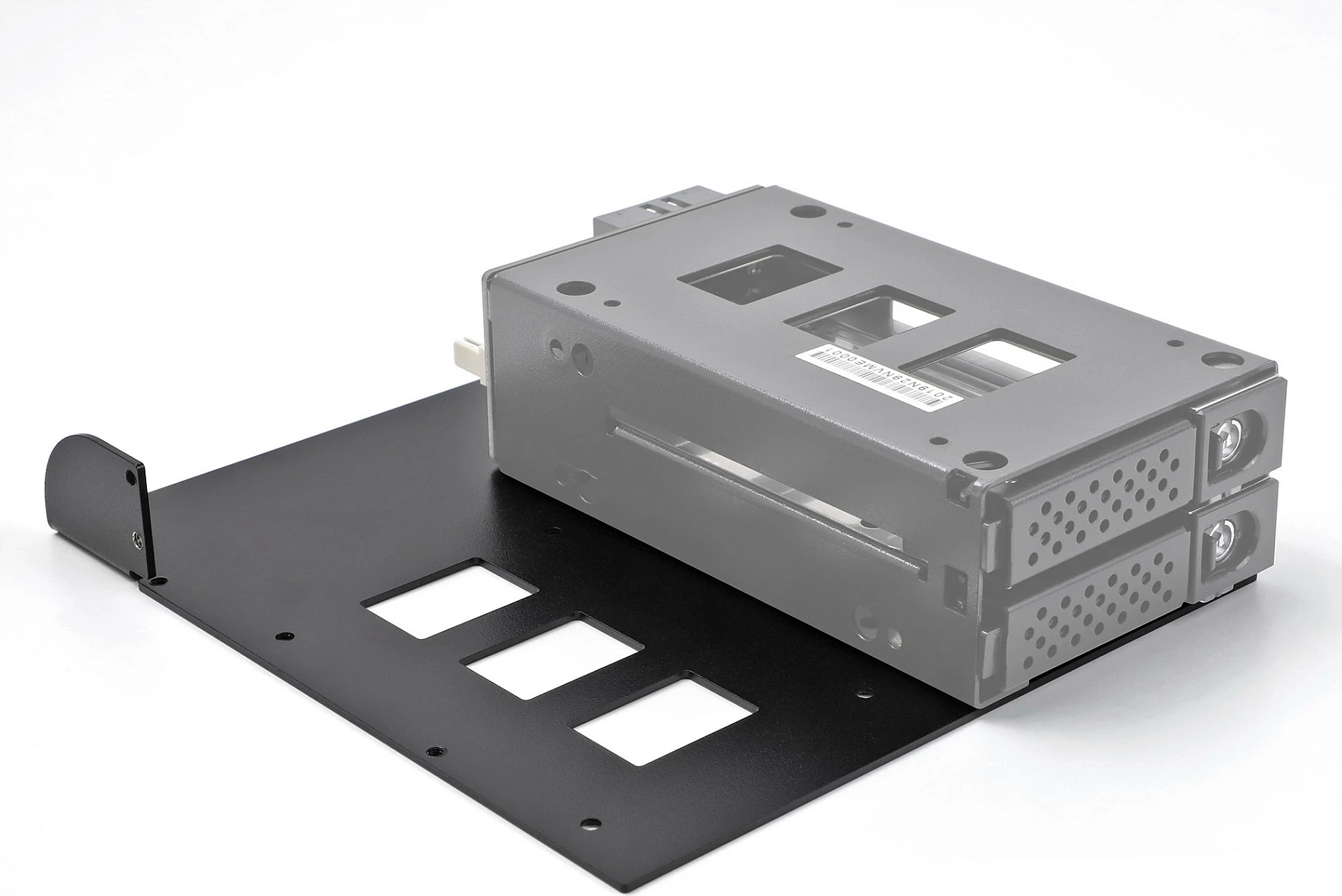 Kornizë montimi DeLOCK 5.25", për 2x Mobile Rack 47011/47005, metal, e zezë