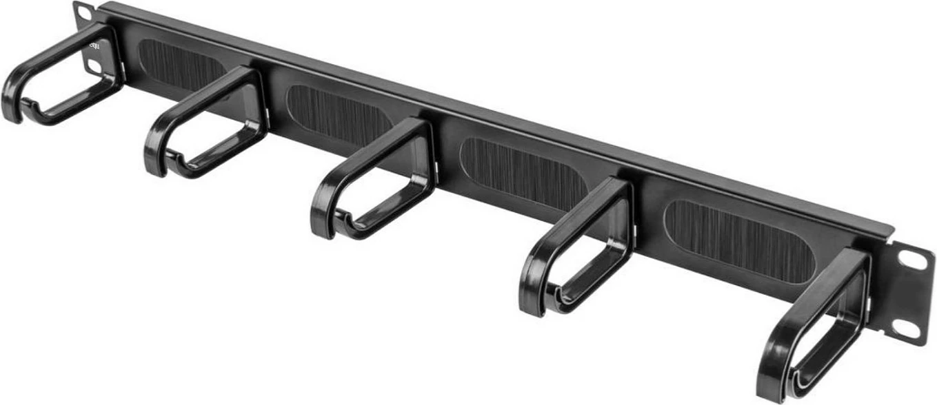 Panel menaxhimi kabllosh EQUIP 19", 1U, 5 unaza, RAL9005 i zi