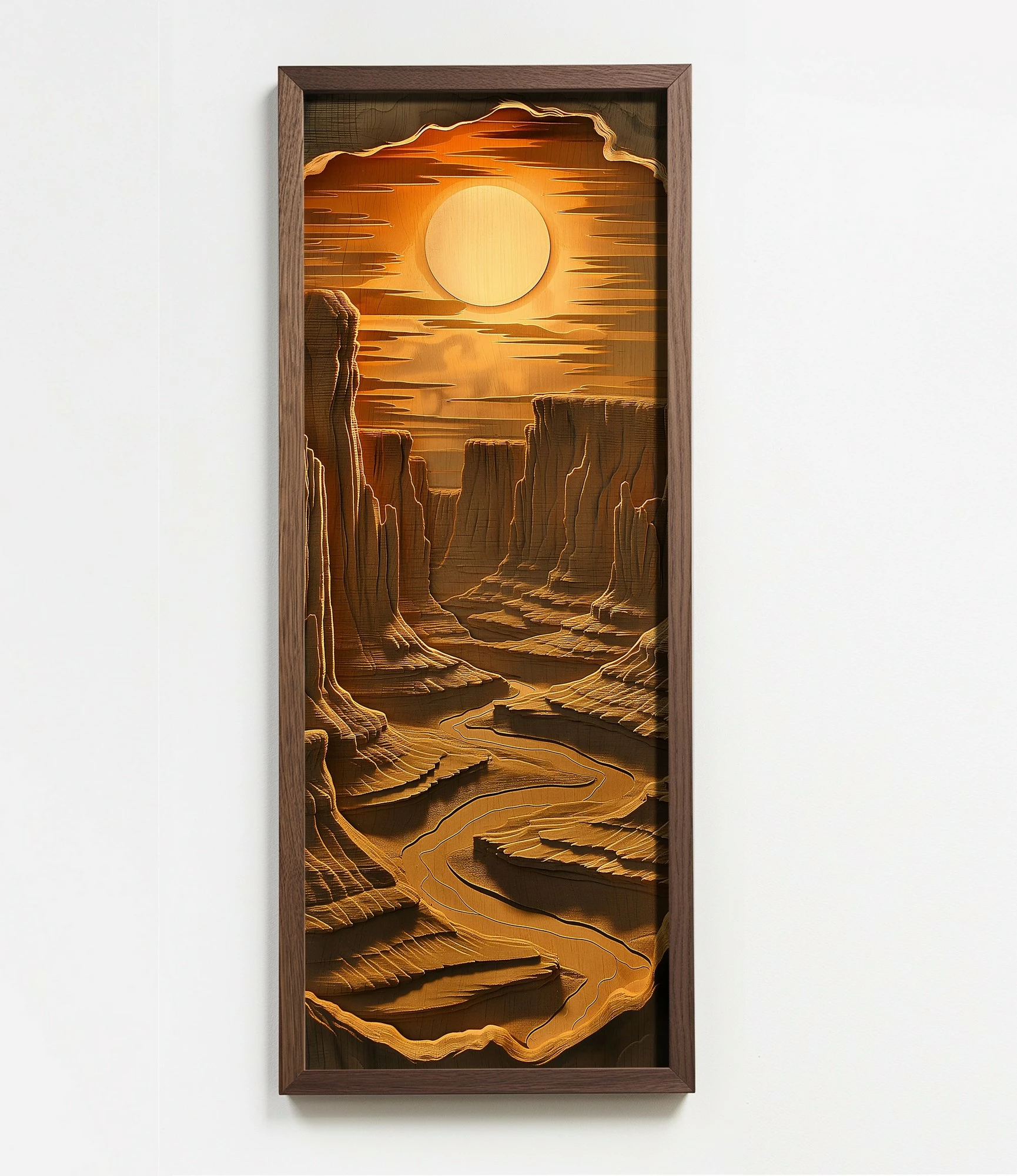Pikturë dekorative me kornizë MDF, shumëngjyrëshe, Wallity LONG020-S/120-40, 40x120cm