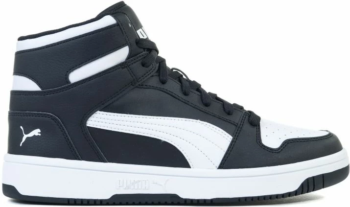 Atlete për fëmijë Puma Rebound Layup Sl Jr, të bardha dhe të zeza