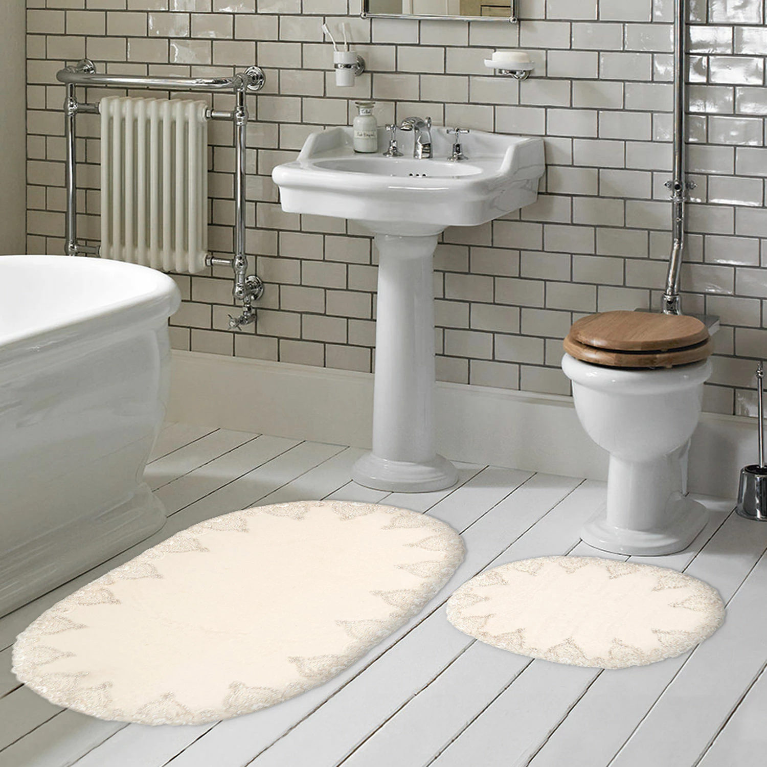 Set tapetash për banjo, 2 copë, krem, Mijolnir Zara - P