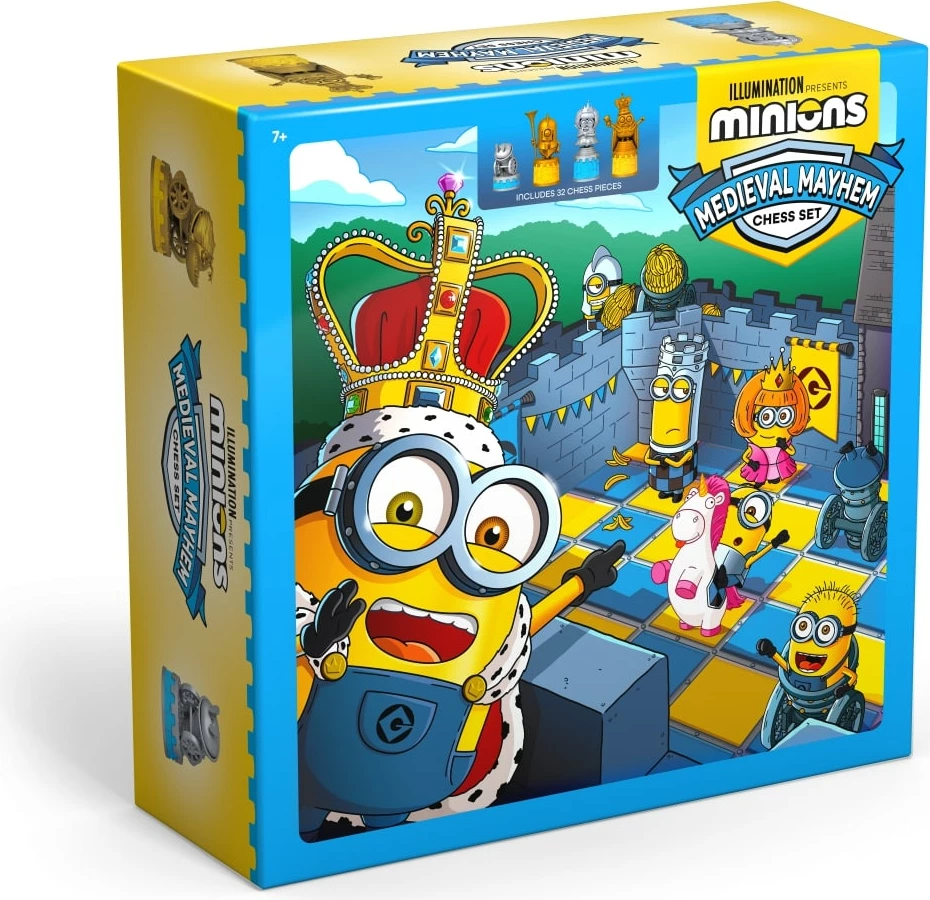 Set shahu NOBLE COLLECTION Minions Medieval Mayhem, 32 figura, tabelë 47x47 cm