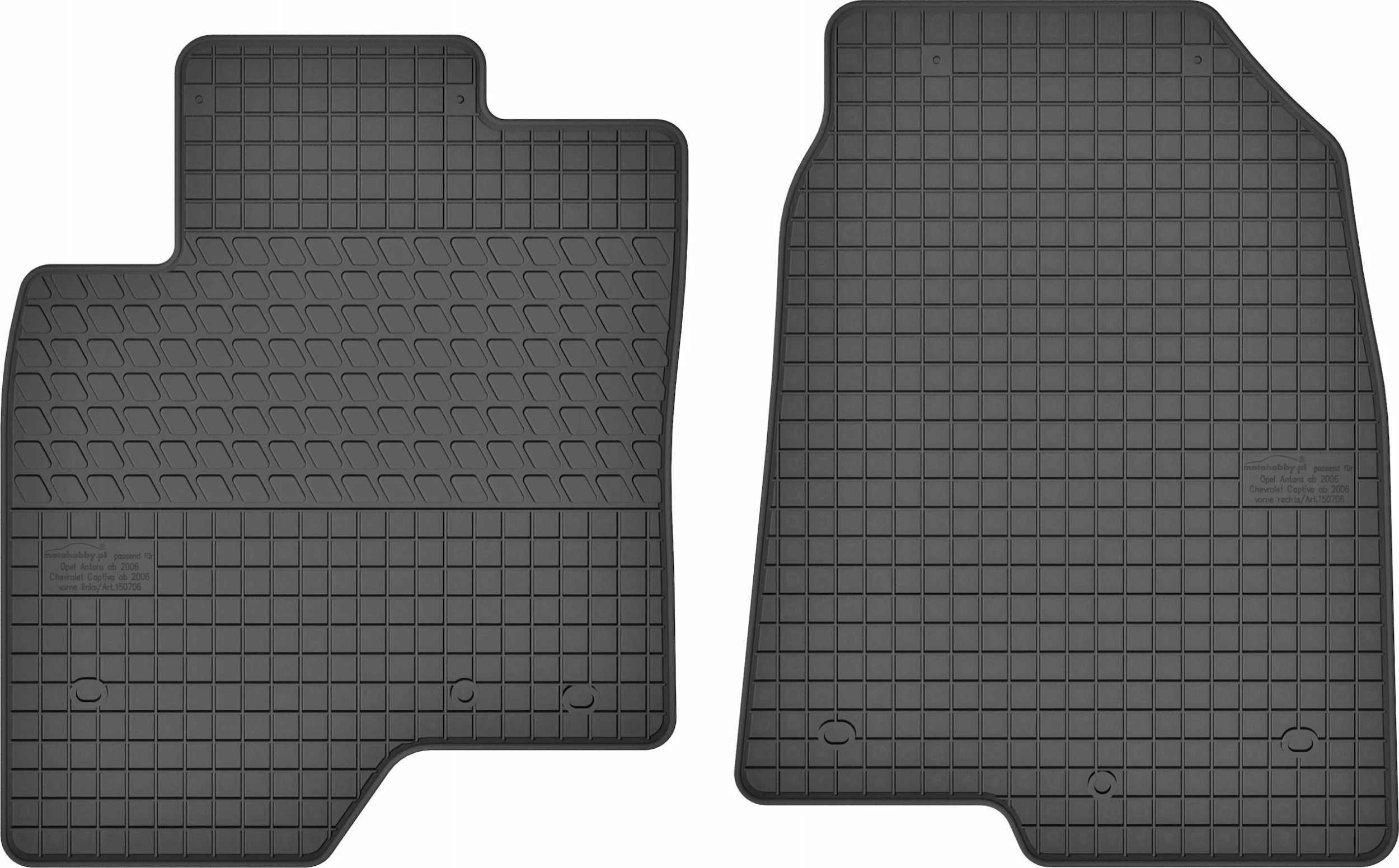 Tepihë gome për Chevrolet Captiva 2006+, GeyerHosaja 150706, set 4 copë, e zezë