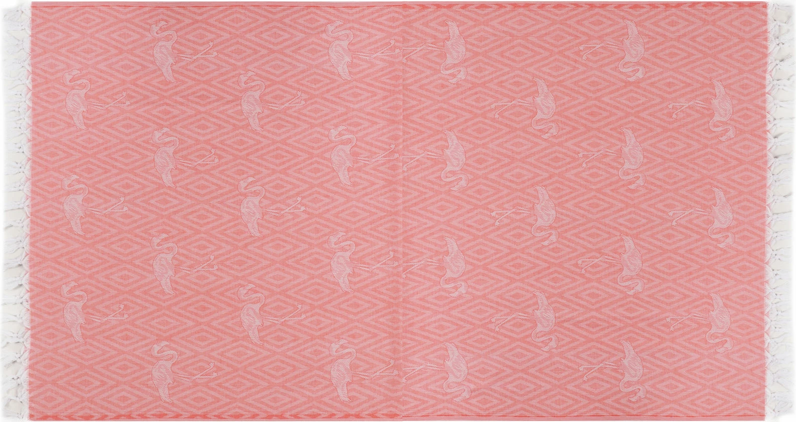 Peshqir plazhi Fouta, model Flamingo, ngjyrë salmon