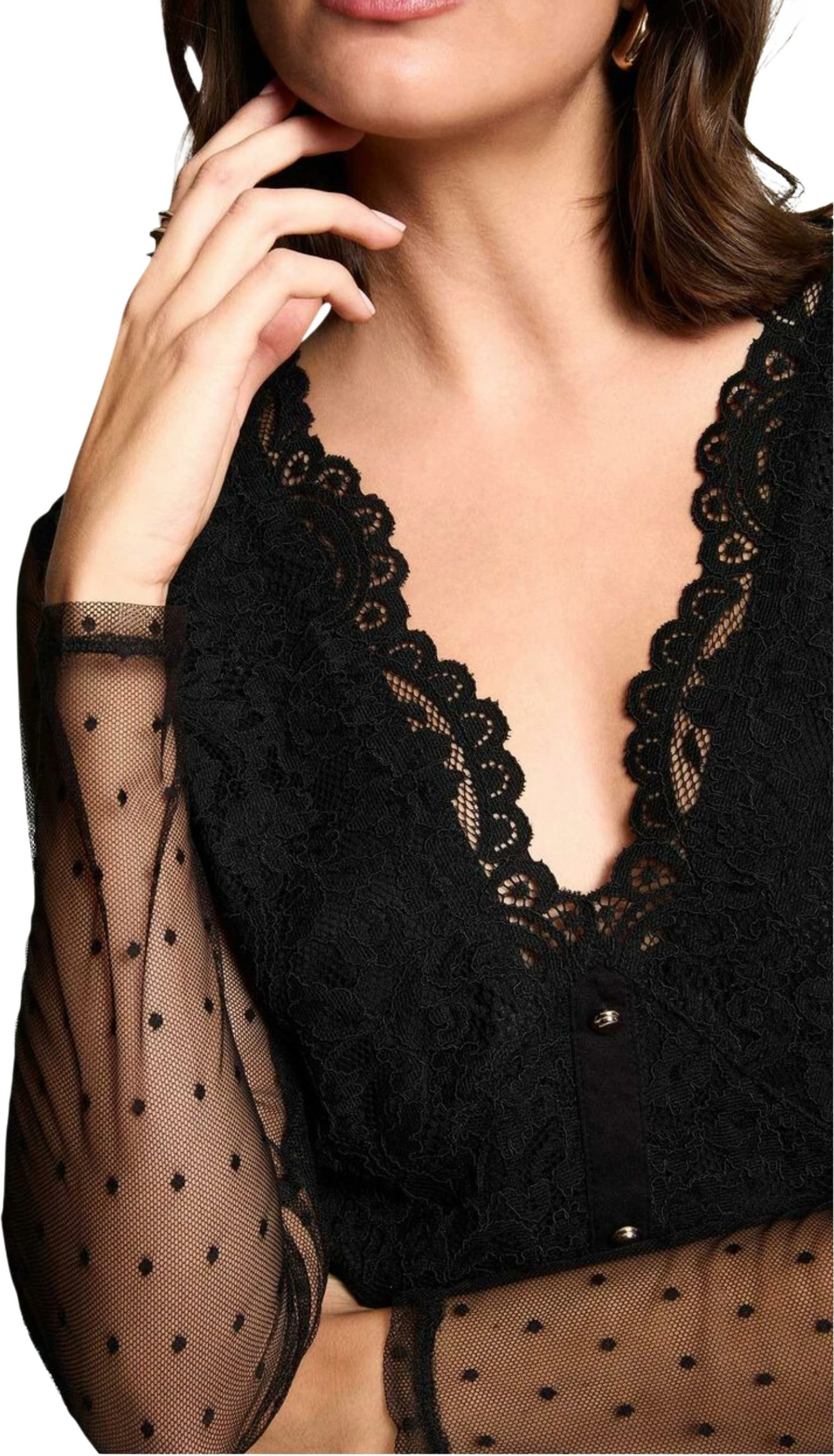 Bodysuit për femra Morgan De Toi 261-TPLAZA, e zezë [Madhësia: S]