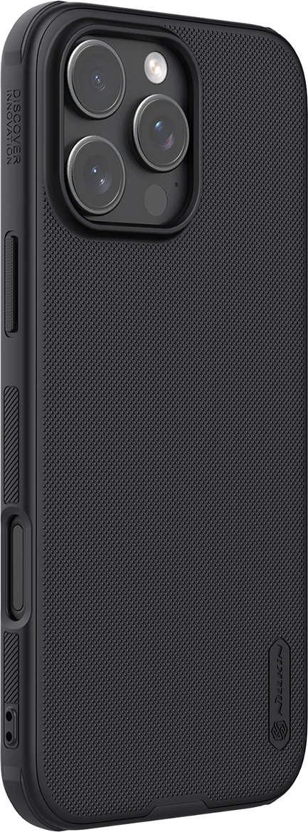 Mbështjellës Nillkin Super Frosted Shield Pro Magnetic Case për iPhone 16 Pro Max, i zi