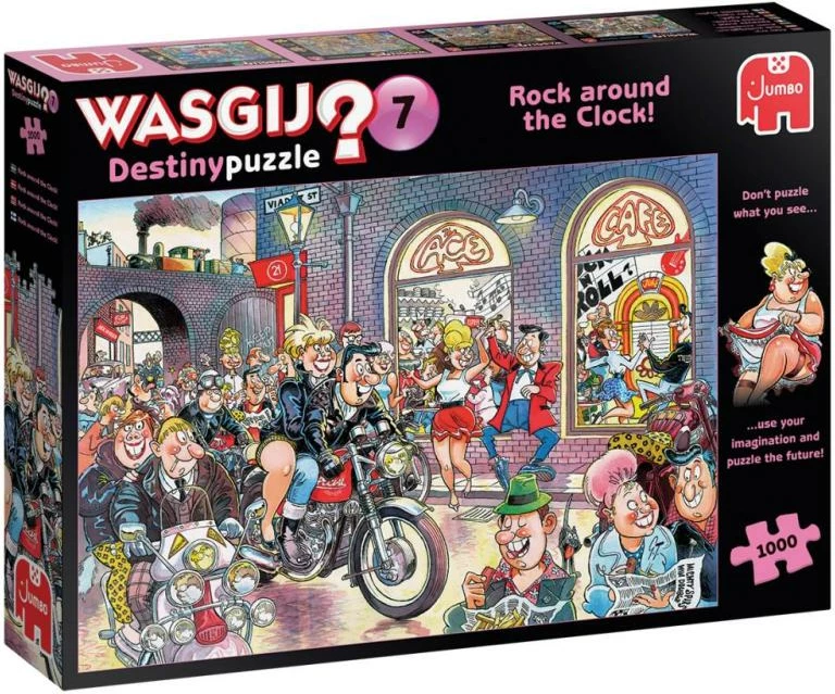 Puzzle, Jumbo Spiele, Wasgij Destiny 7 Rock around the Clock 81929, 1000 copa