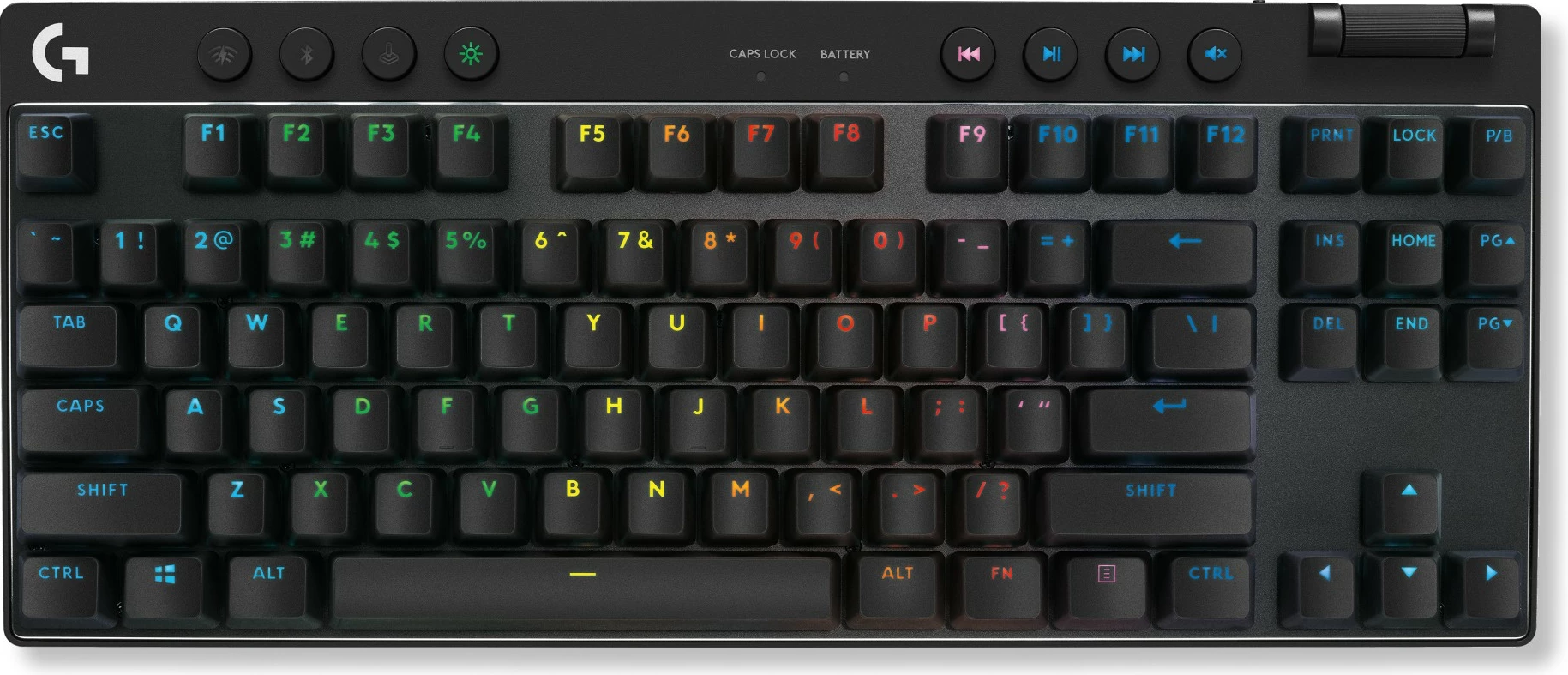 Tastierë gaming Logitech G PRO X TKL LIGHTSPEED, mekanike, RGB, pa tela, e zezë
