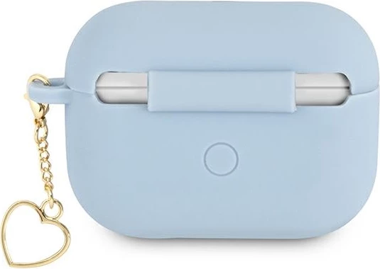 Mbështjellës Guess GUAPLSCHSB për AirPods Pro, Charm Heart Collection, silikon, kaltër