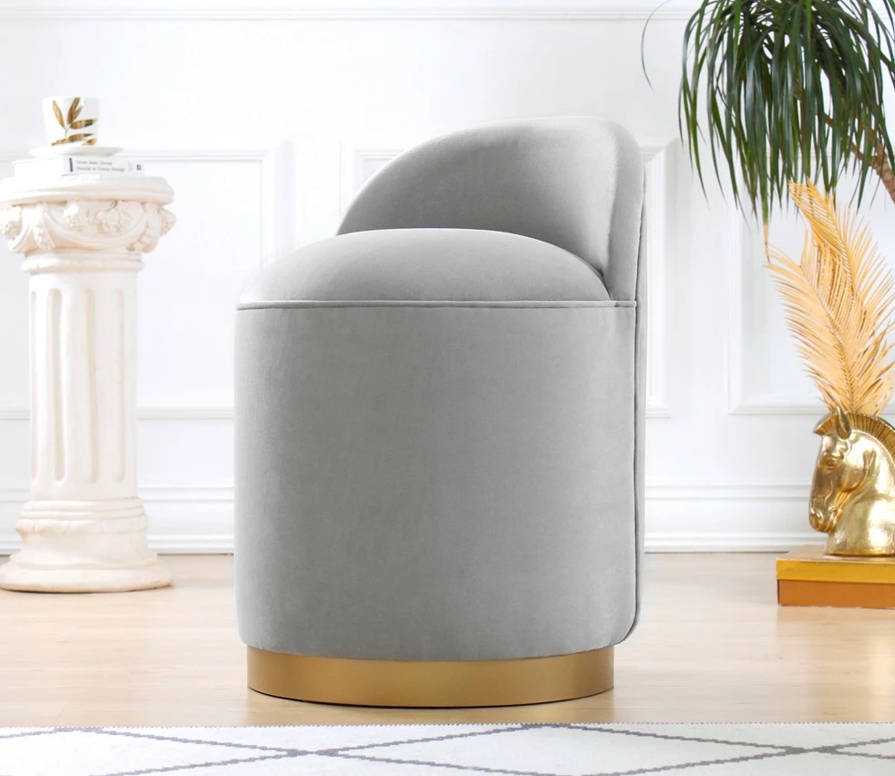 Puf Atelier del Sofa, ngjyrë gri e çelët, Dover