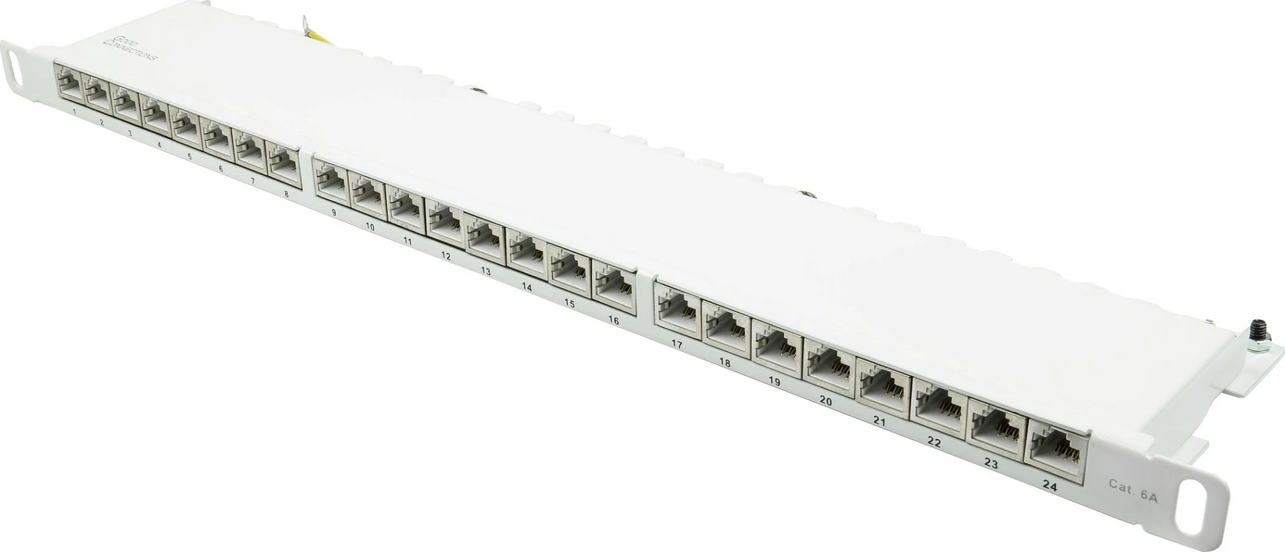 Patch panel rrjeti GoodConnections GC-N0143, 24x RJ-45, Cat6a, 0.5U, i bardhë
