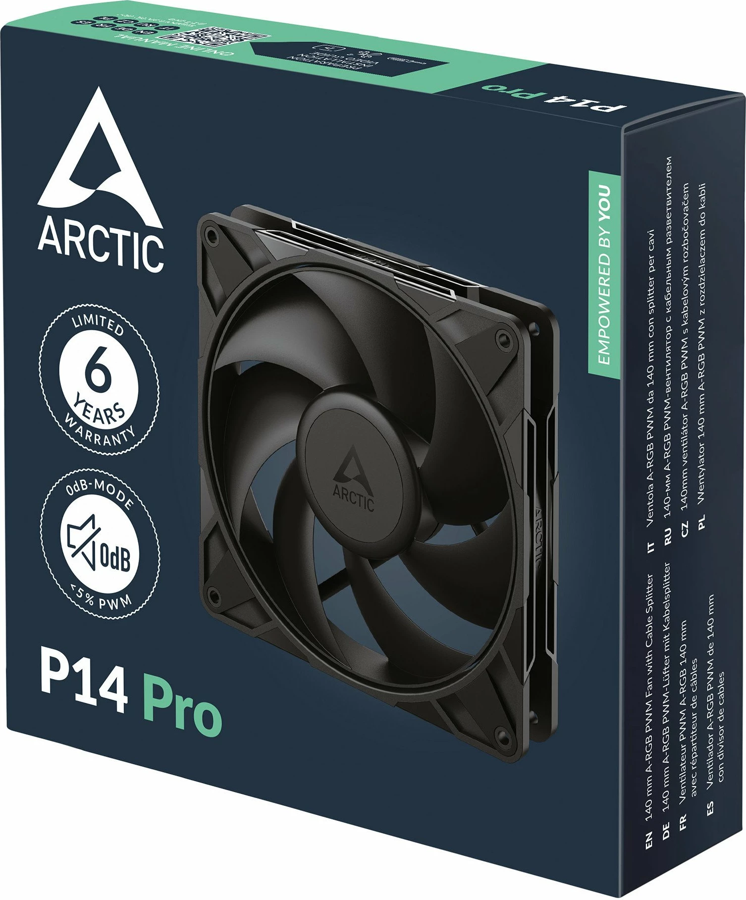 Ventilator PC Arctic P14 Pro ACFAN00313A 140mm PWM 4-pin, i zi