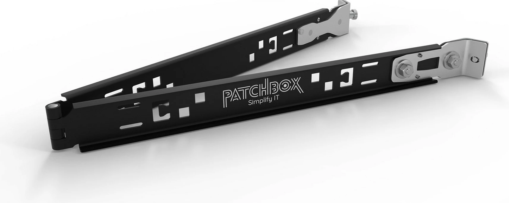 Mjet instalimi PATCHBOX Setup.exe, 1U 19", mbajtëse pajisjesh deri 50 kg, e zezë