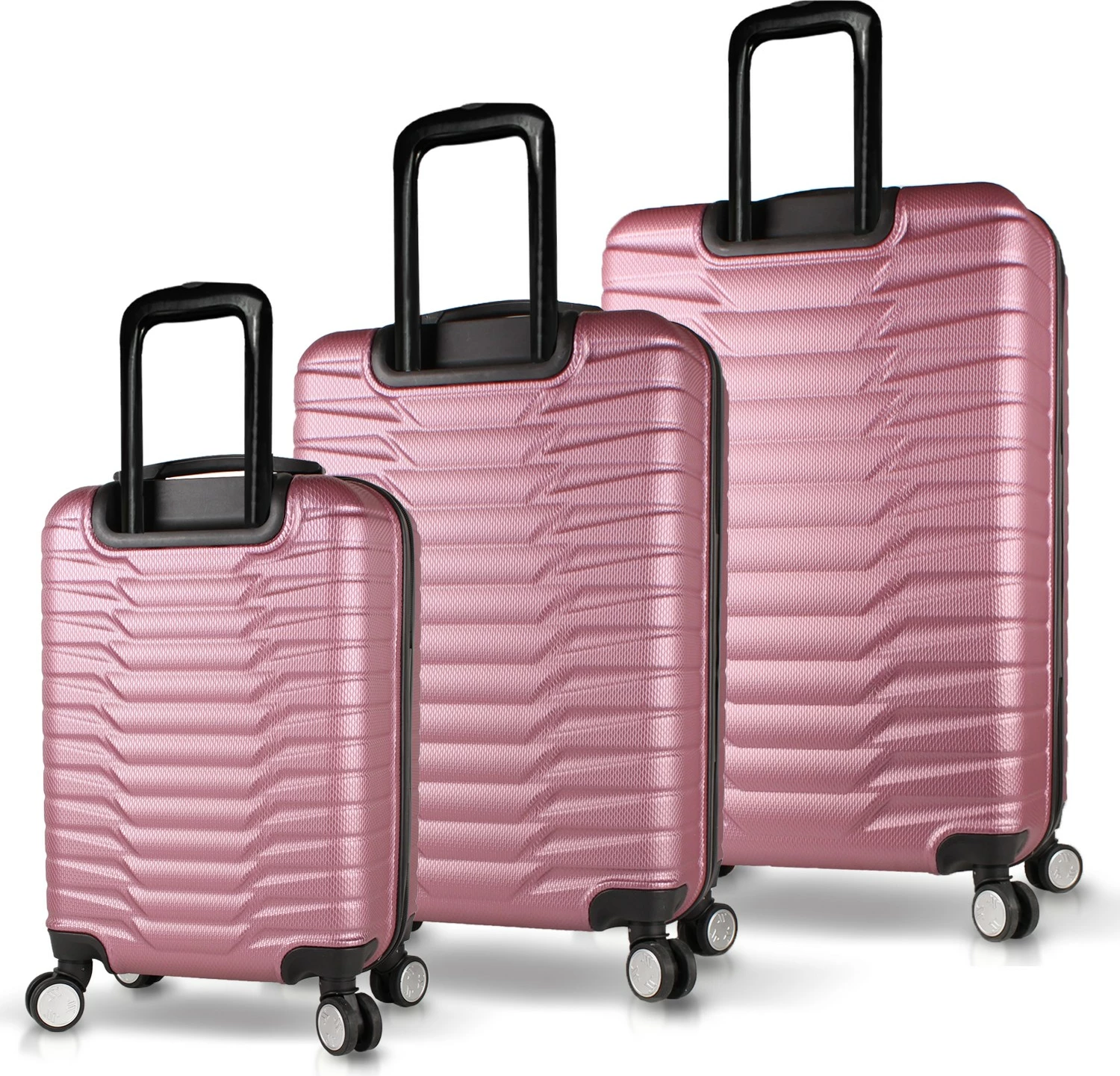 Set valixhesh (3 copë), ngjyrë rozë e artë, Zoozie Bags, 5585