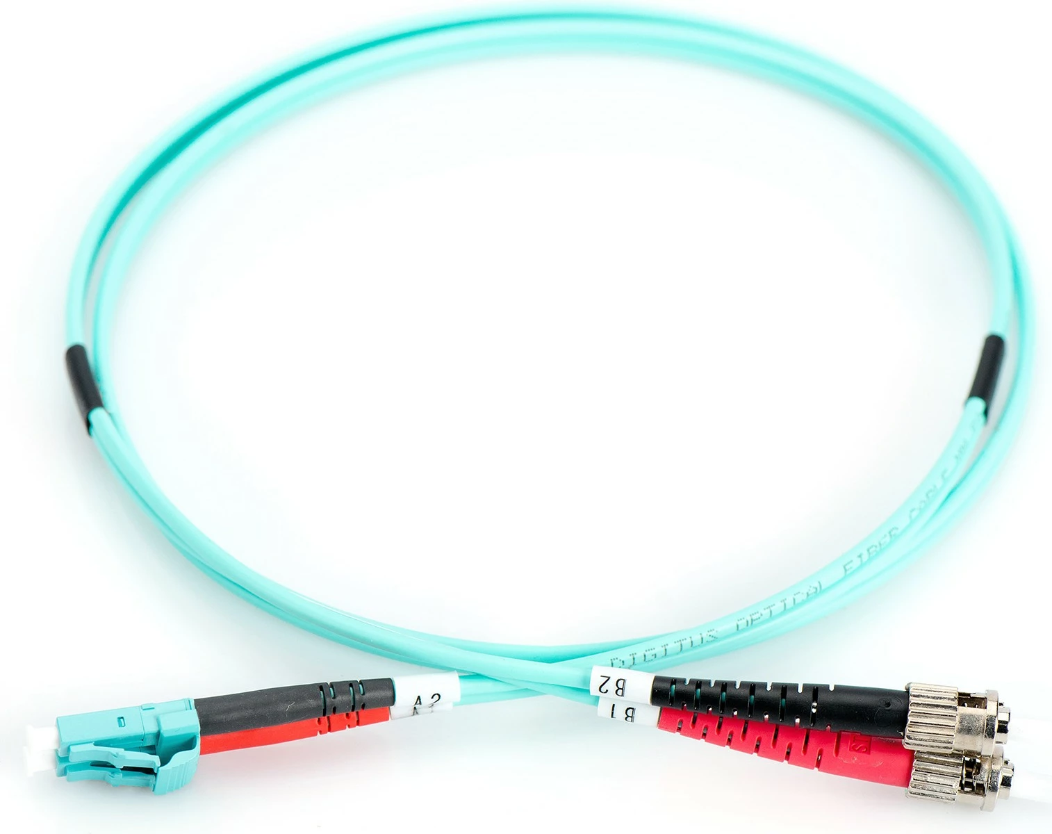 Kabëll optik Digitus OM3, LC në ST, 3m, aqua