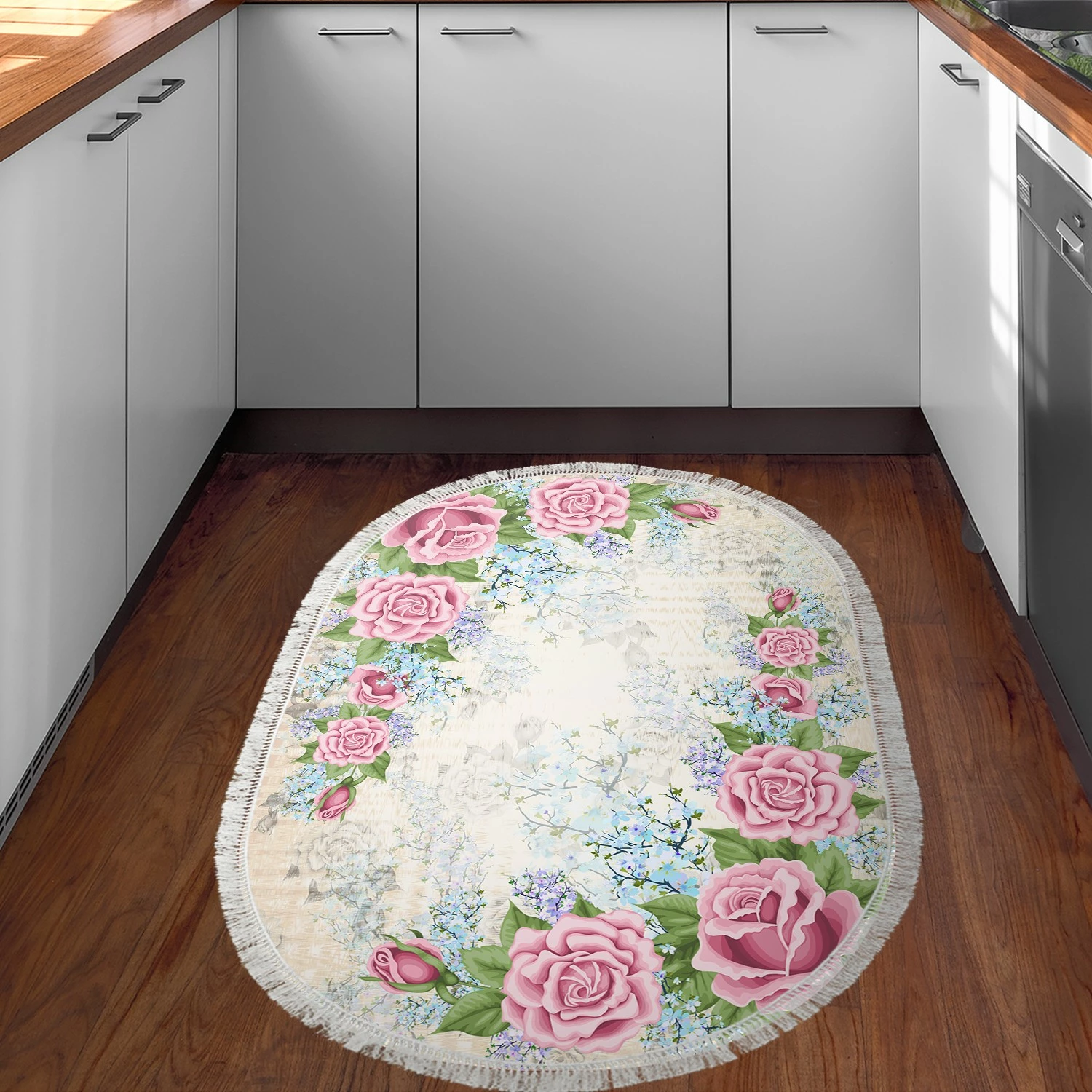 Qilim oval, ngjyrë pluhur, Conceptum Hypnose, Mu174, 120x180cm