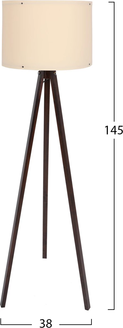 Llambë dyshemeje në ngjyrë arre dhe fildishi FH7272.01 Φ38x145cm