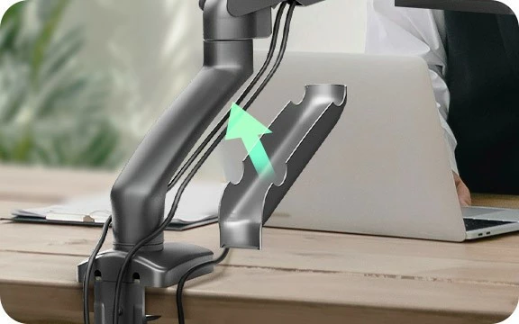 Mbajtës monitori IcyBox IB-MS203-T, deri 32", tavolinë, i zi