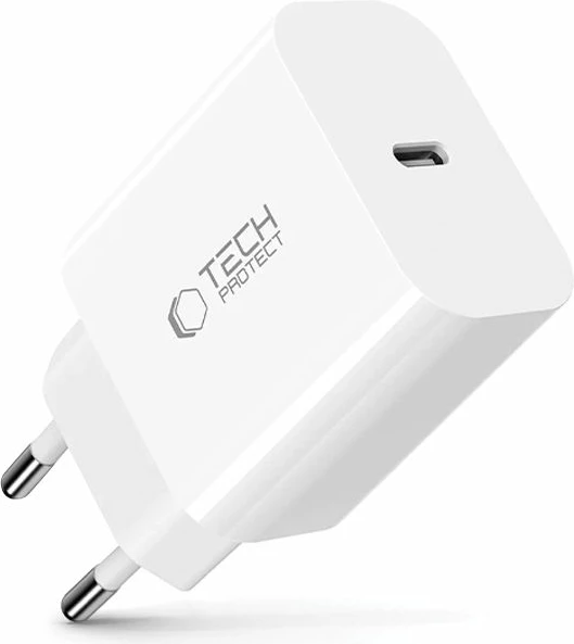 Karikues muri Tech-Protect NC20W me USB-C, i bardhë