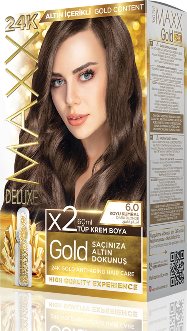 Ngjyrë për flokë MAXX GOLD SET 6.0 Dark Blonde, 50 ml