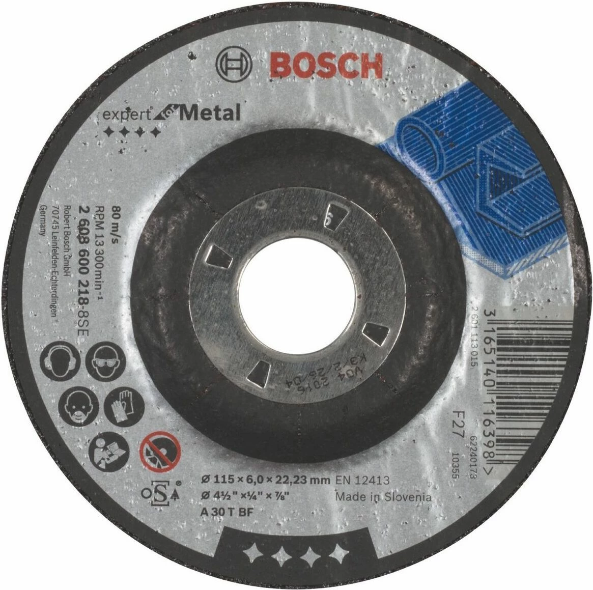 Disk gërryes Bosch Expert for Metal 2.608.600.218 115x6mm (22.23mm), 1 copë