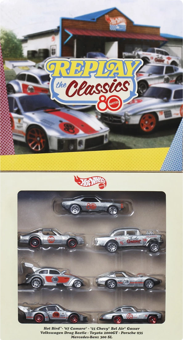 Set Automjetesh Hot Wheels Silver Series për 80-vjetorin