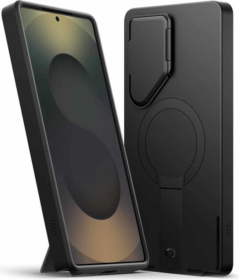 Mbështjellës Tech-Protect Kevlar Aura MagSafe për Samsung Galaxy S25 Ultra, Zi/Portokalli