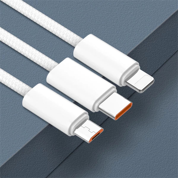 Kabllo karikimi dhe të dhënash LDNIO LS901_C, USB-A në USB-C, e thurur, 25W, 1m, e bardhë