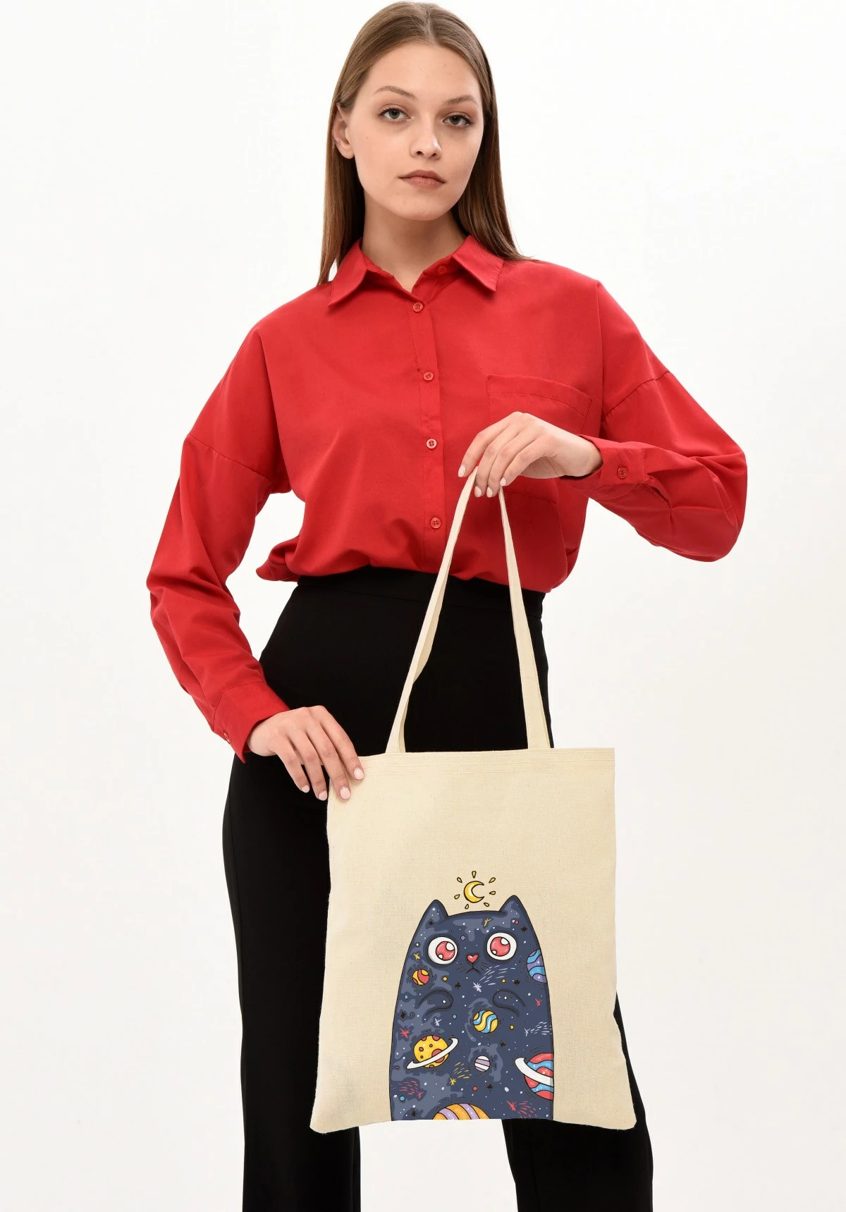Çantë Tote Zoozie Bags, krem, 35x40cm, 0314