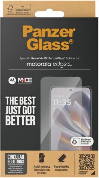Xham mbrojtës PanzerGlass Ultra-Wide Fit për Motorola Edge 50 Neo