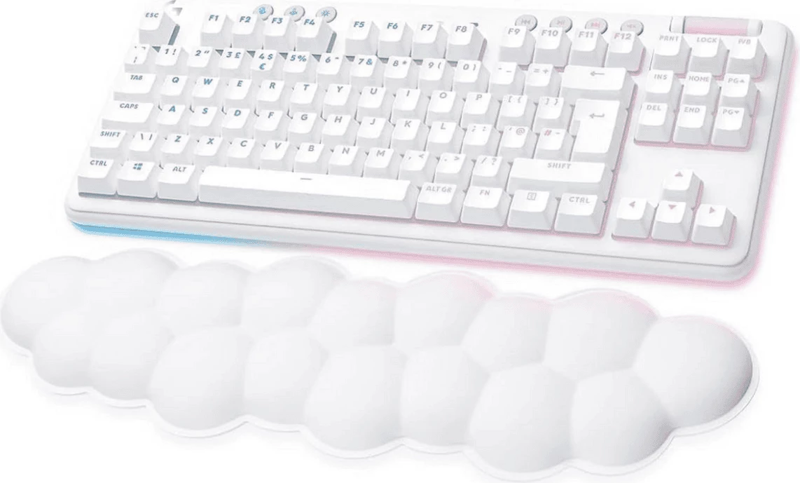 tastierë gaming Logitech G715 920-010465 me layout US-International, me ndriçim RGB, e bardhë
