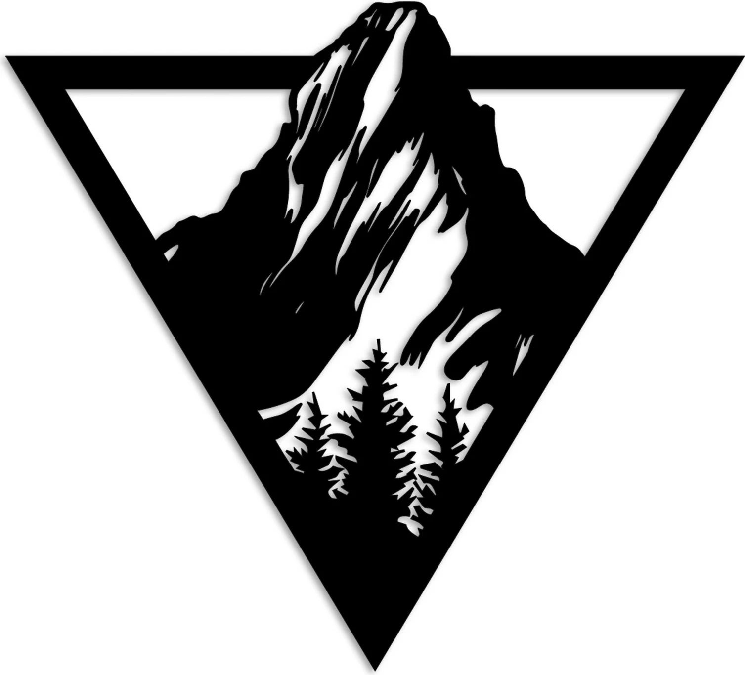 Aksesor dekorativ metalik për mur, Wallity, Matterhorn