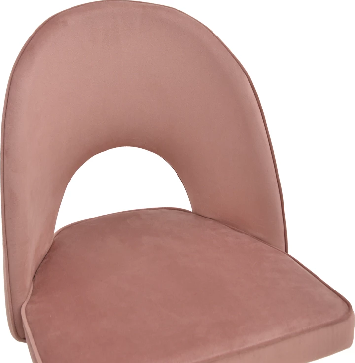 Karrige për bar Casenio, kadife, mollë e kalbur-e zezë-ari, 48x50x117cm