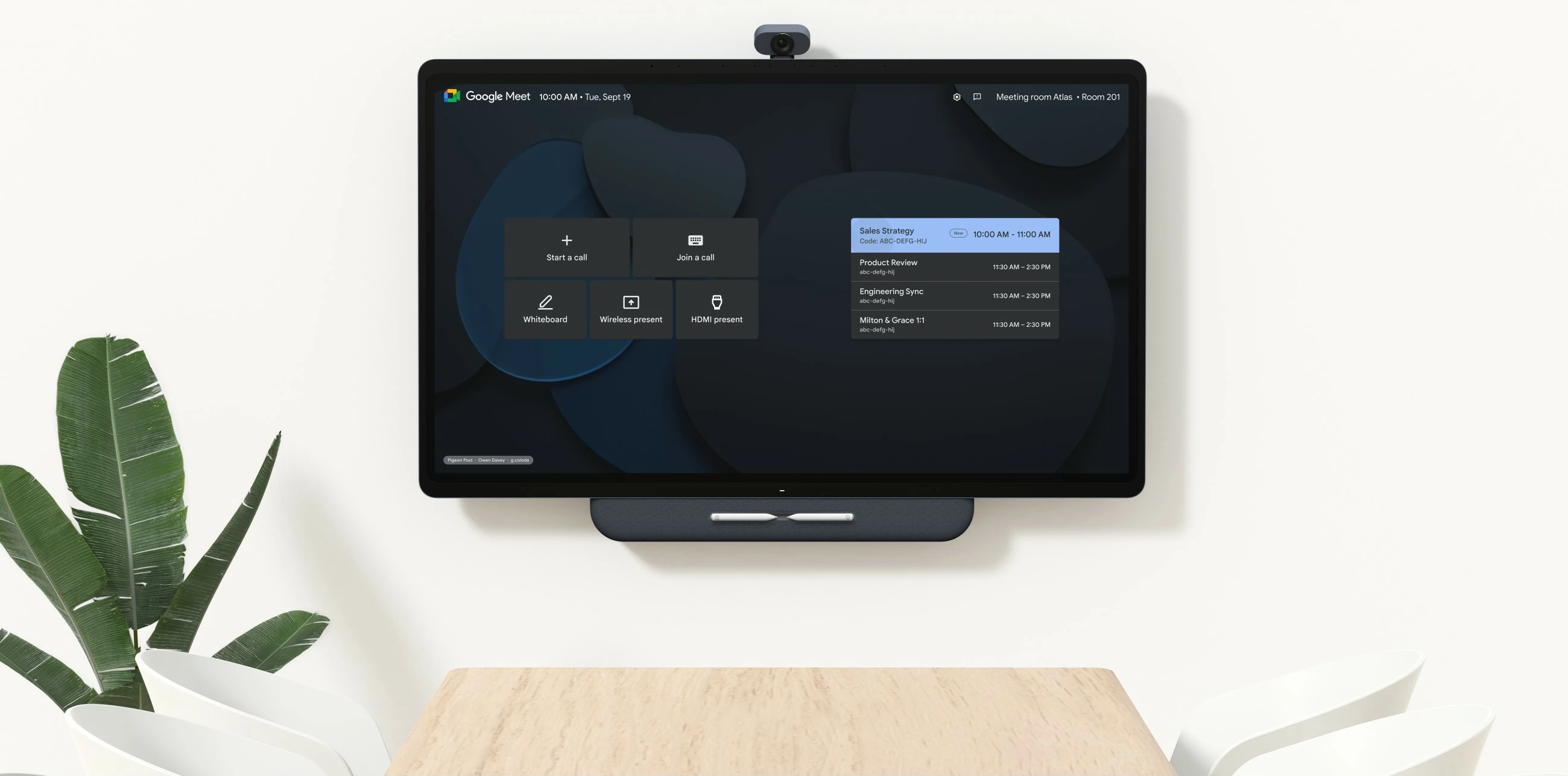 Ekran interaktiv AVOCOR Google Meet 65'', 4K, Touchscreen, USB-C, HDMI, gri