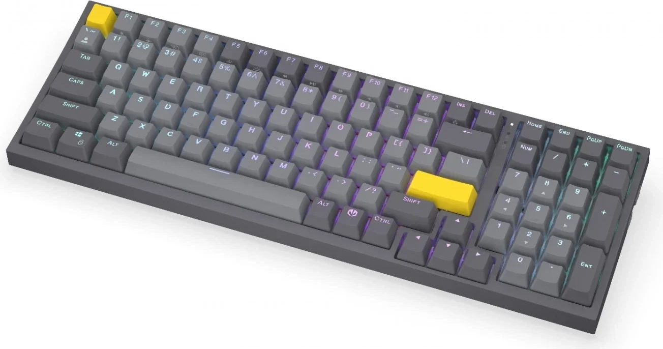 Tastierë mekanike Endorfy Celeris 1800, RGB, wireless, 96%, gri