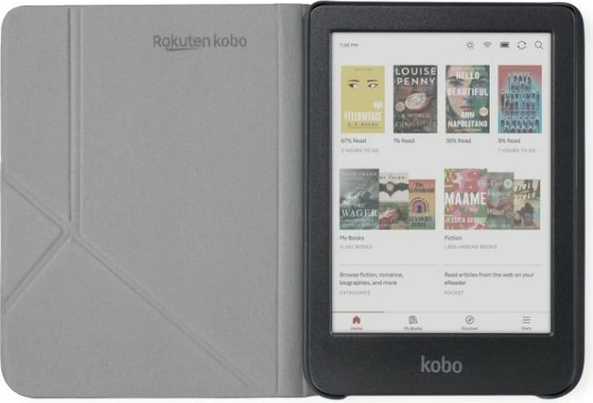 Mbështjellës Kobo Sleepcover Clara (N365-AC-BK-E-PU / N365ACBKEPU), për e-book reader, 195x120x20 mm, i zi