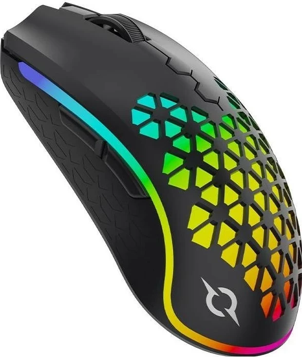 Maus ergonomik Aqirys Polaris, RGB, Dual Mode, i zi