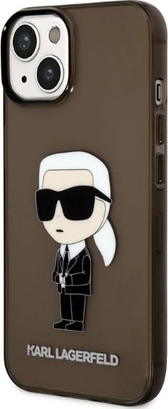Mbështjellës Karl Lagerfeld Ikonik Karl për iPhone 14 Plus, i zi