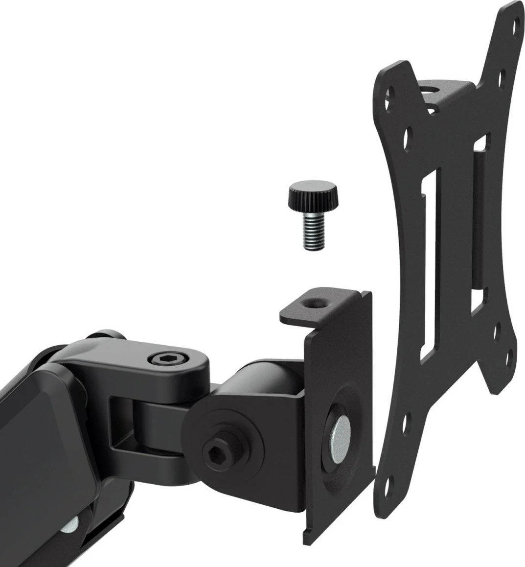 Mbajtës monitori, Maclean MC-133, 17-32", 2-10 kg, rrotullim 180°, anueshmëri 45°, VESA 75x75/100x100, tavoline, zi