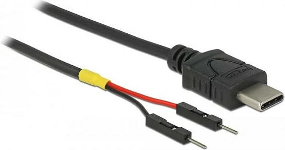 Kabllo energjie USB-C DeLOCK 85418, 0.1 m, 2-pin header, e zezë