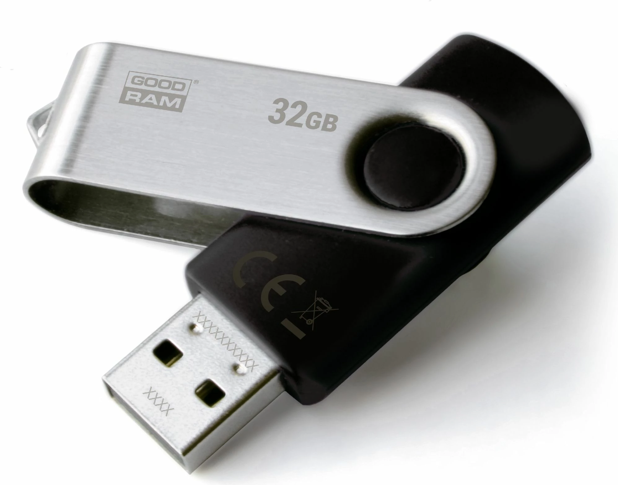 Pendrive GoodRam UTS2.0 32 GB USB 2.0 (UTS2-0320K0R11), e zezë/argjend