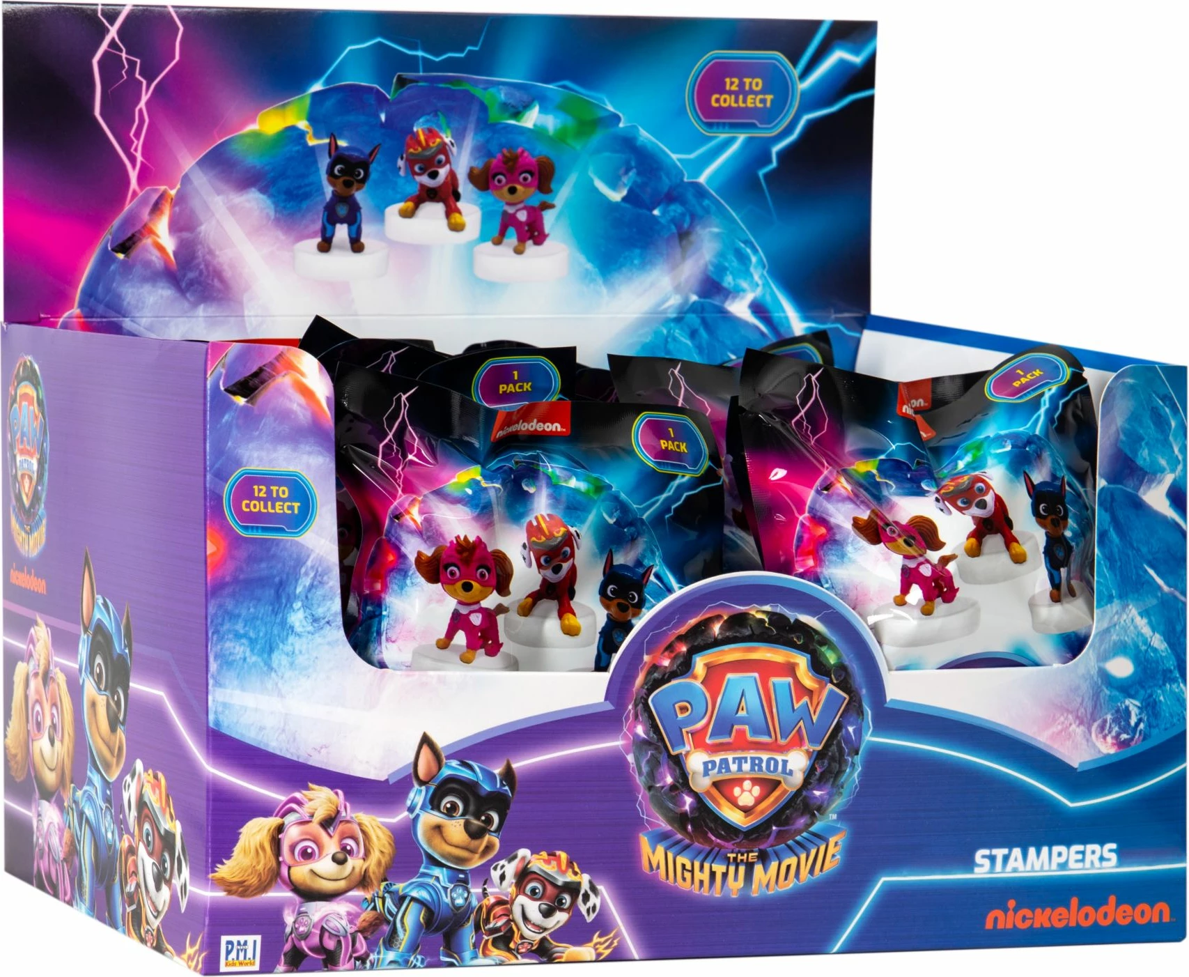 Figurinë me stampë P.M.I. Paw Patrol: The Mighty Movie S2 (1 copë, figurë e rastësishme)
