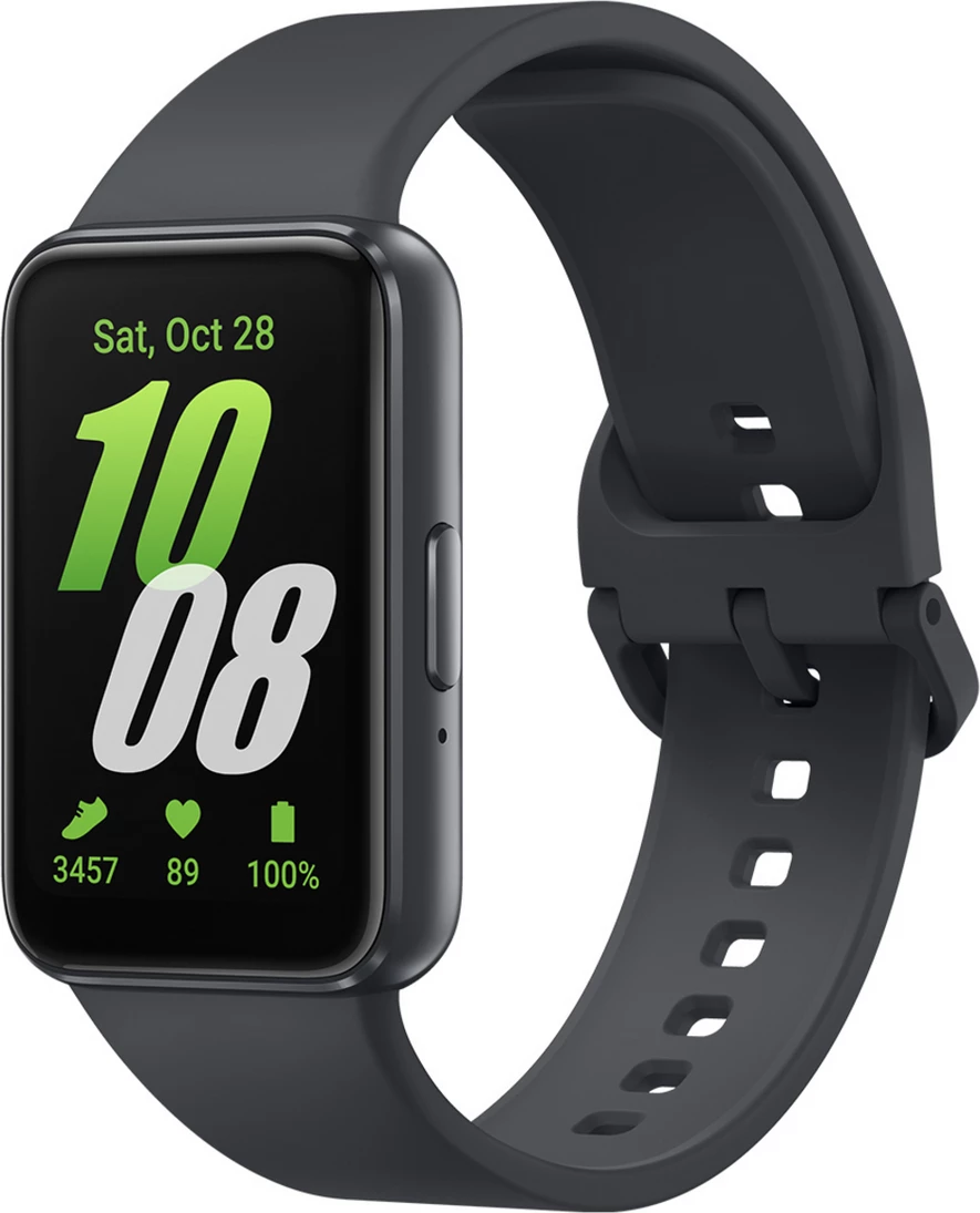 Smartwatch Samsung Galaxy Fit3 SM-R390NZAAEUE, monitorim aktiviteti dhe shëndetit, ekran me prekje, Black