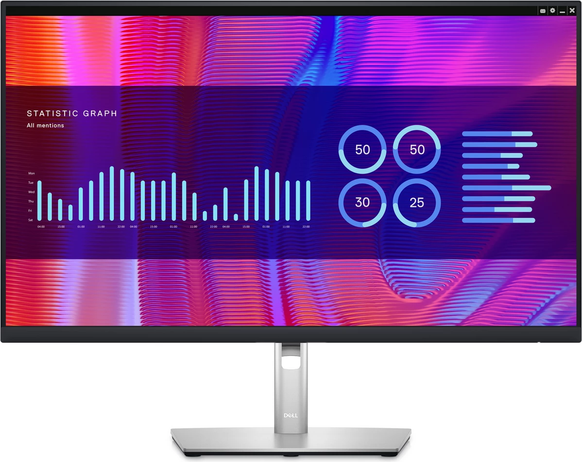 Monitor, Dell P2723DE 210-BDEH 27" QHD 2560x1440 IPS 60Hz 5ms, Black
