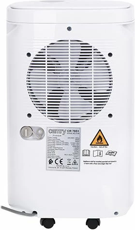 dehumidifikues ajri CAMRY CR7851 10L/24h, LCD, kompresor, rezervuar 2.2L, i bardhë